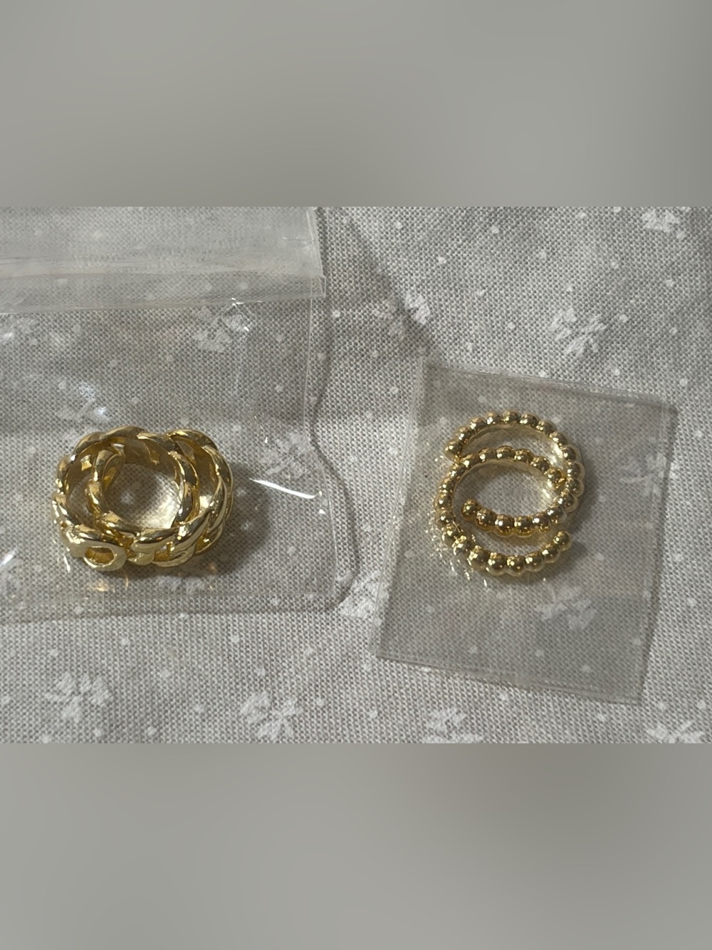 Gold-plated Twisted Hoop Ear Cuff Set s- Women Jewelry